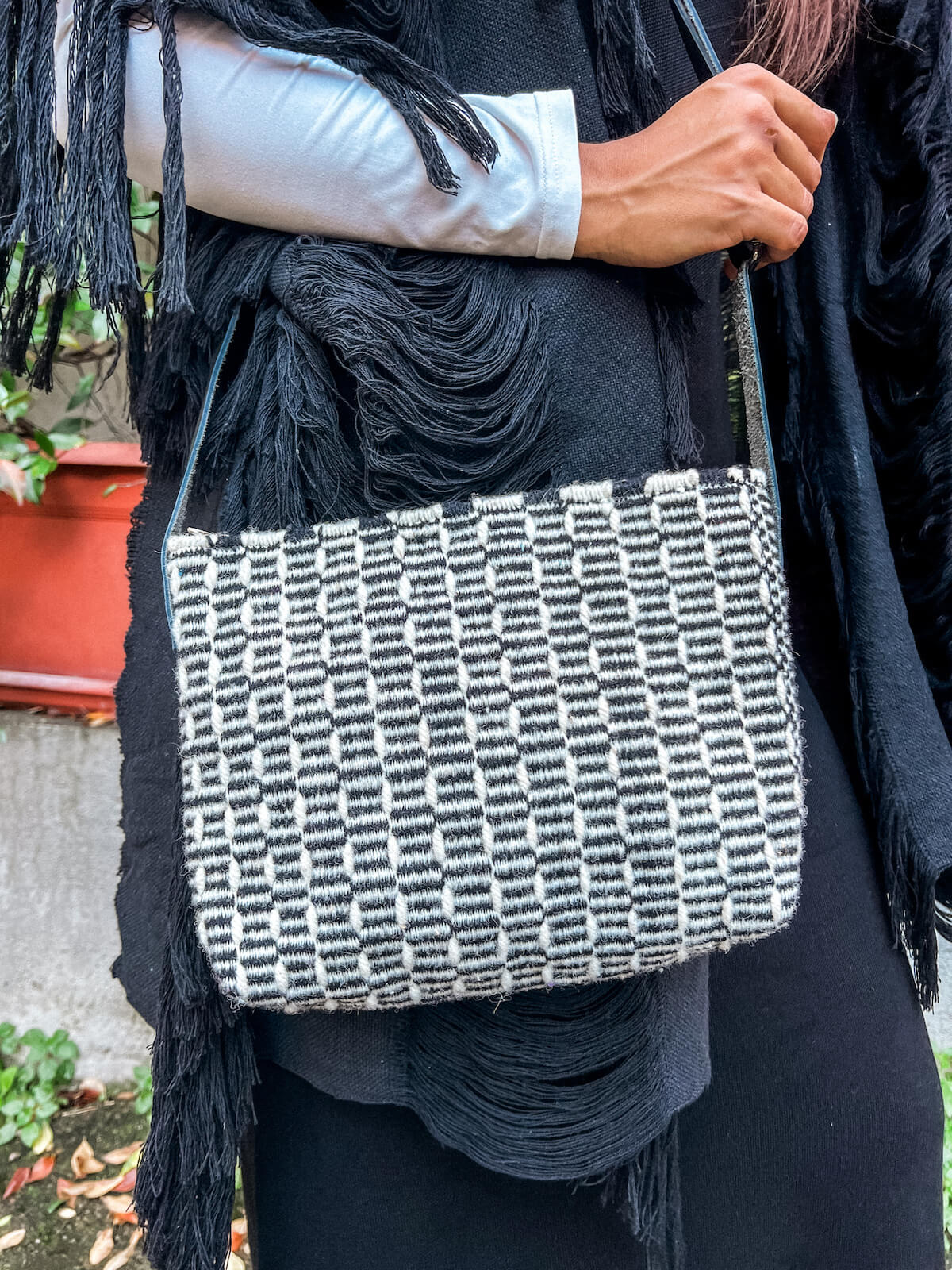 Borsa Lana Black & White