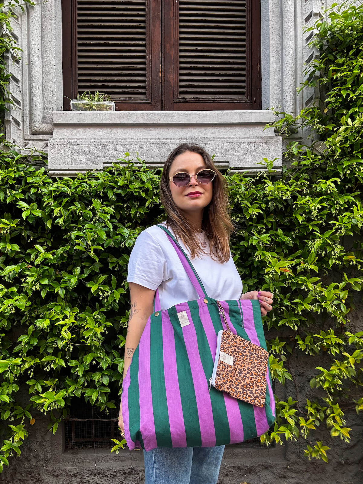 STRIPED BAG - MIRTILLO E BOSCO