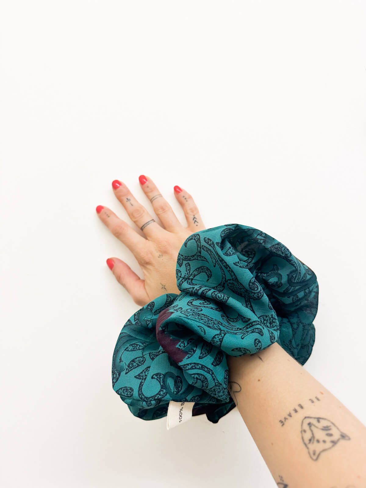 SCRUNCHIE SETA - DEEP GREEN